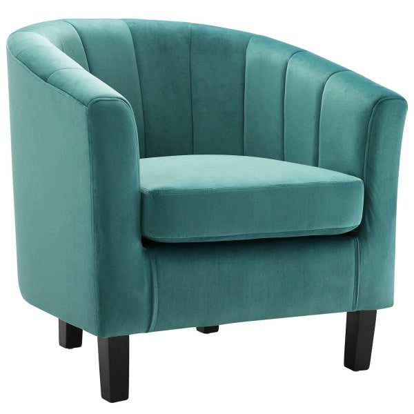Prospect Channel Tufted Upholstered Velvet Armchair | Polyester by Modway