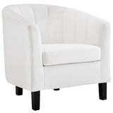 Prospect Channel Tufted Upholstered Velvet Armchair | Polyester by Modway
