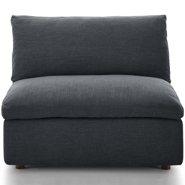 Commix Down Filled Overstuffed Armless Chair | Polyester by Modway