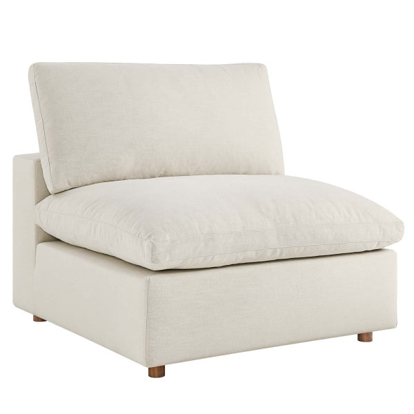 Commix Down Filled Overstuffed Armless Chair | Polyester by Modway