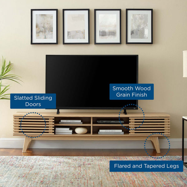Render 70" Entertainment Center TV Stand Oak by Modway