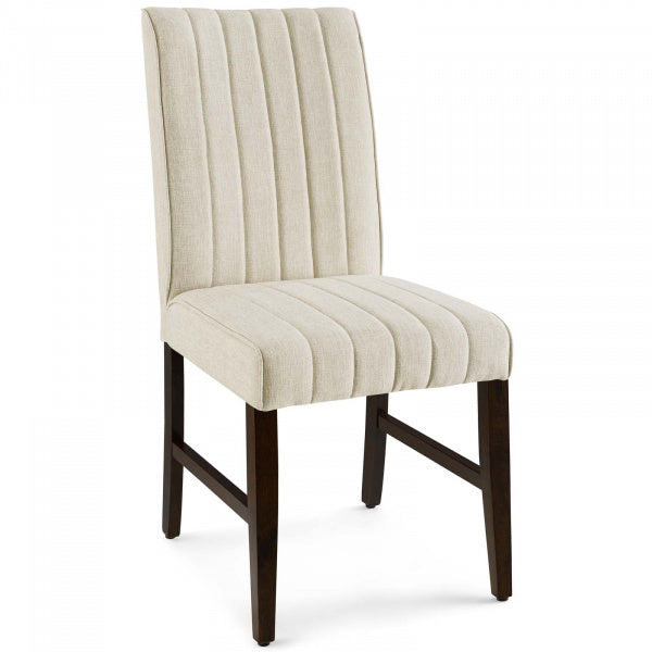 Motivate Channel Tufted Upholstered Fabric Dining Chair Set of 2 | Polyester by Modway