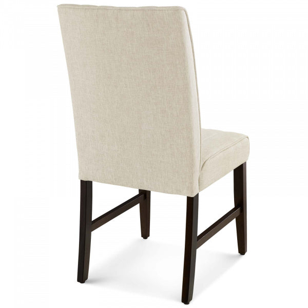 Motivate Channel Tufted Upholstered Fabric Dining Chair Set of 2 | Polyester by Modway