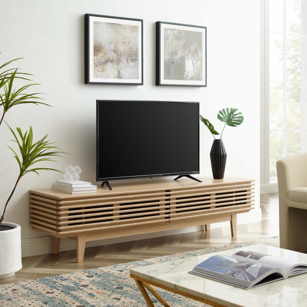 Render 71" TV Stand Walnut in Brown by Modway