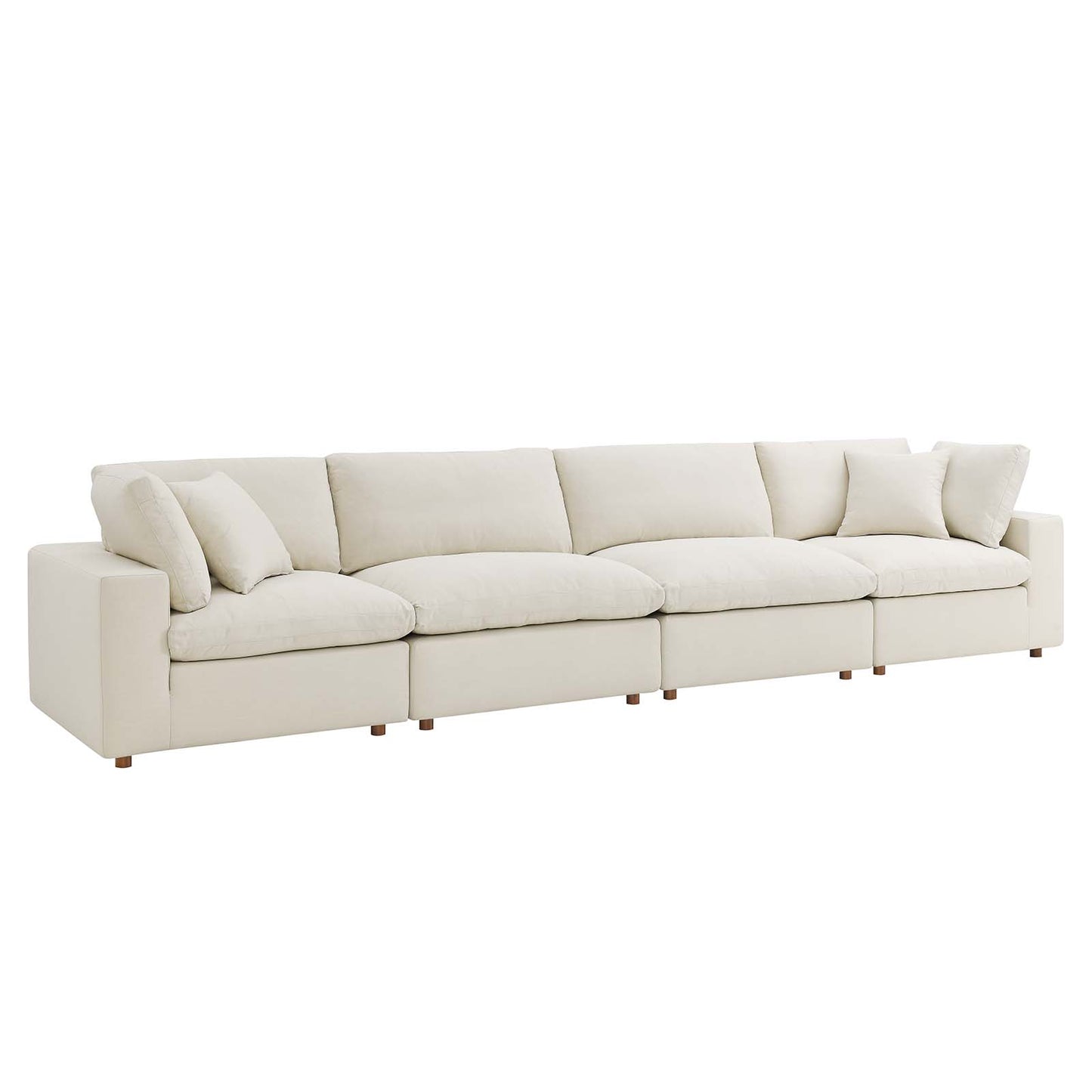 Commix Down Filled Overstuffed 4 Piece Sectional Sofa Set | Polyester by Modway