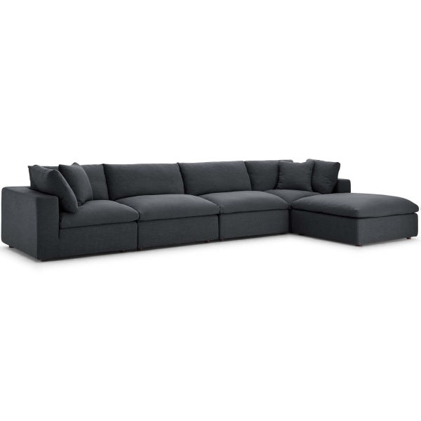 Commix Down Filled Overstuffed 5-Piece Sectional Sofa Set by Modway