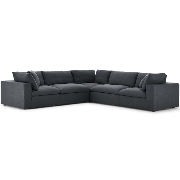 Commix Down Filled Overstuffed 5-Piece Sectional Sofa Set by Modway