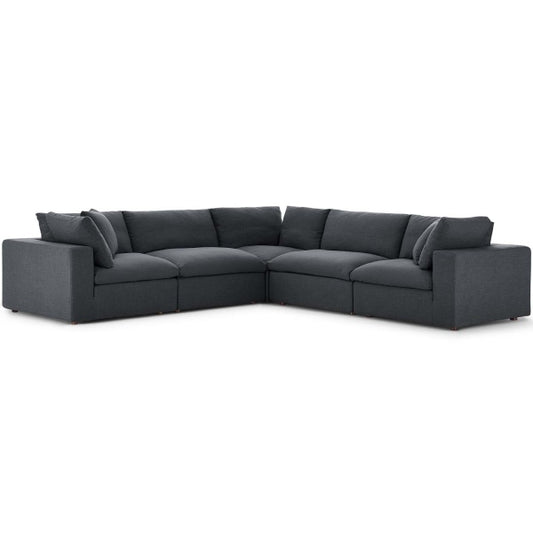 Commix Down Filled Overstuffed 5-Piece Sectional Sofa Set by Modway