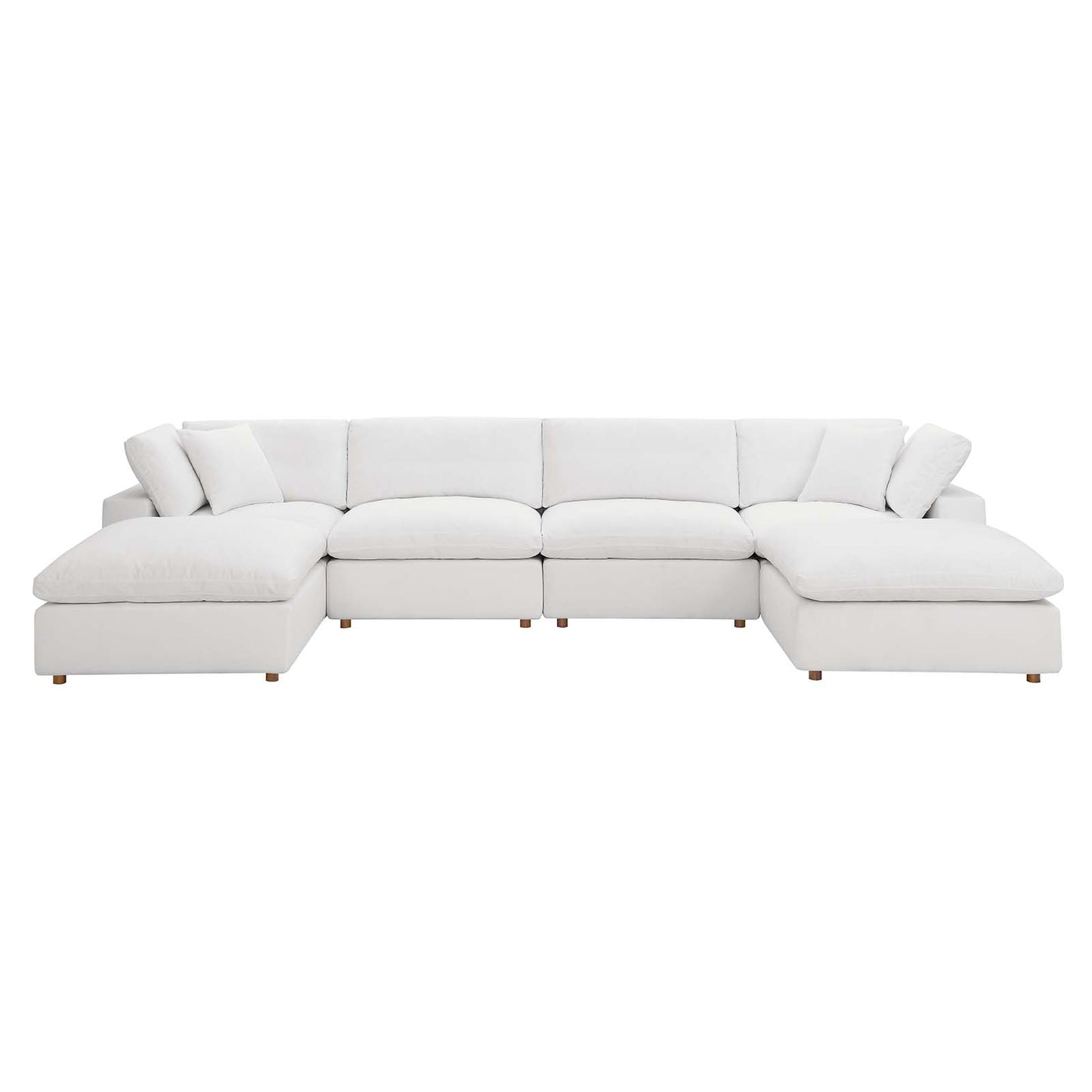 Commix Down Filled Overstuffed 6 Piece Sectional Sofa Set | Polyester Modway