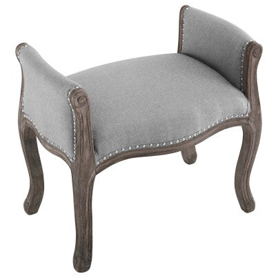 Avail Vintage French Upholstered Fabric Bench | Polyester by Modway