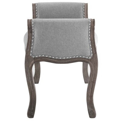 Avail Vintage French Upholstered Fabric Bench | Polyester by Modway