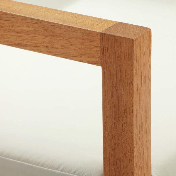 Newbury Accent Outdoor Patio Premium Grade A Teak Wood Armchair in White by Modway