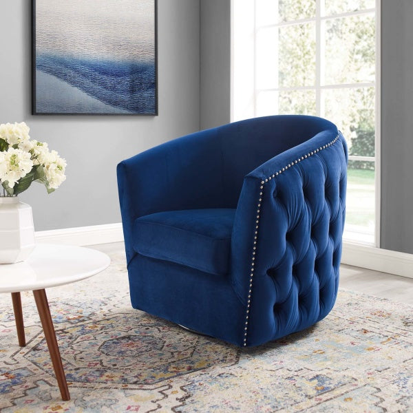 Rogue Swivel Performance Velvet Armchair by Modway