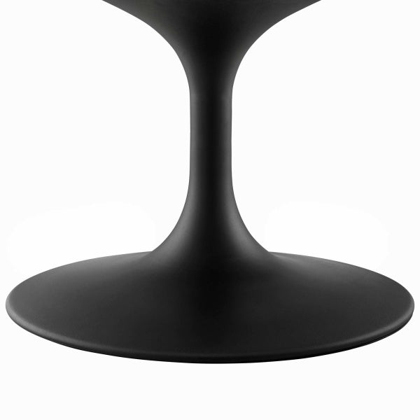 Lippa 48" OvalShaped Artificial Marble Coffee Table in Black White by Modway