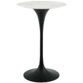 Lippa 28" Round Artificial Marble Bar Table By Modway