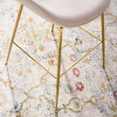 Scoop Gold Stainless Steel Leg Performance Velvet Counter Stool by Modway
