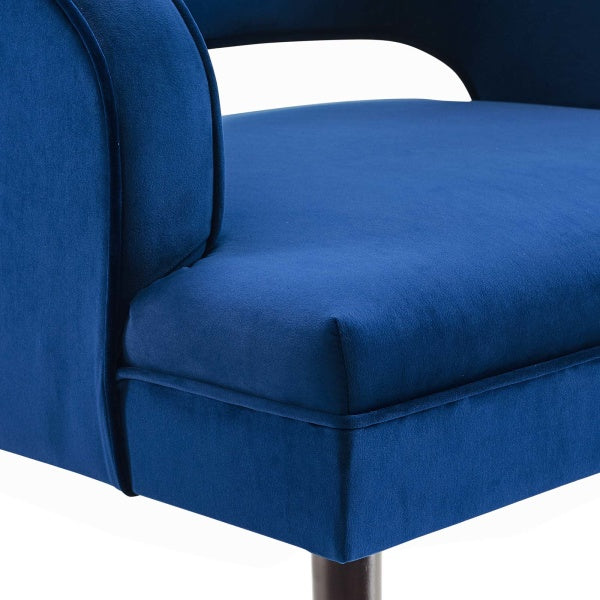 Traipse Button Tufted Open Back Stain Resistant Velvet Armchair by Modway