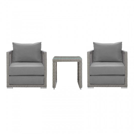 Aura 3 Piece Outdoor Patio Wicker Rattan Set  by Modway