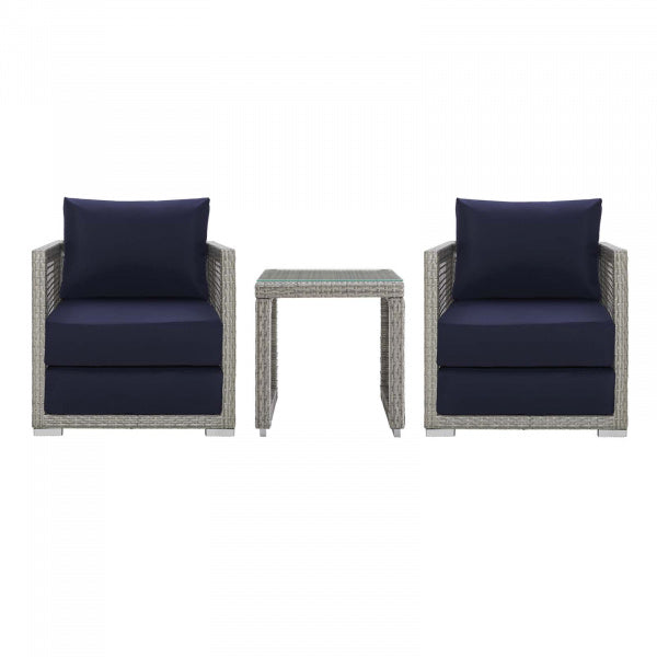 Aura 3 Piece Outdoor Patio Wicker Rattan Set by Modway