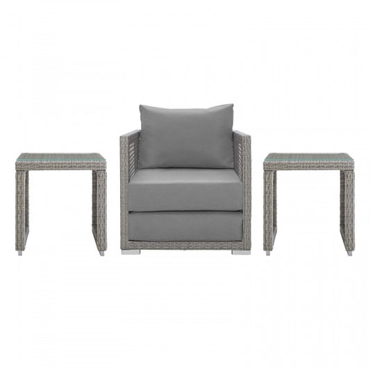 Aura 3 Piece Outdoor Patio Wicker Rattan Set  by Modway