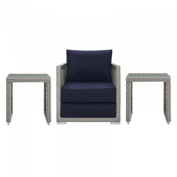 Aura 3 Piece Outdoor Patio Wicker Rattan Set by Modway