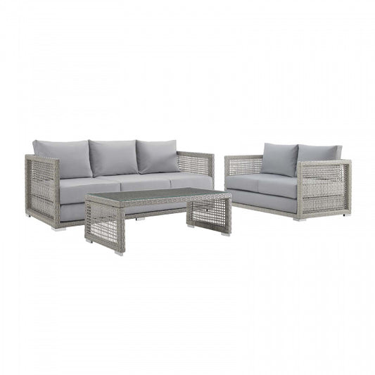 Aura 3 Piece Outdoor Patio Wicker Rattan Set by Modway