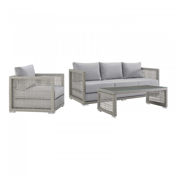 Aura 3 Piece Outdoor Patio Wicker Rattan Set by Modway