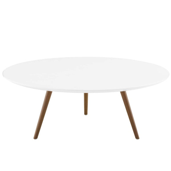 Lippa 40" Round Wood Top Coffee Table with Tripod Base By Modway
