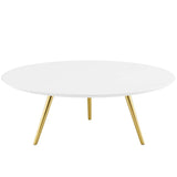 Lippa 40" Round Wood Top Coffee Table with Tripod Base By Modway
