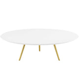 Lippa 47" Round Wood Top Coffee Table with Tripod Base By Modway
