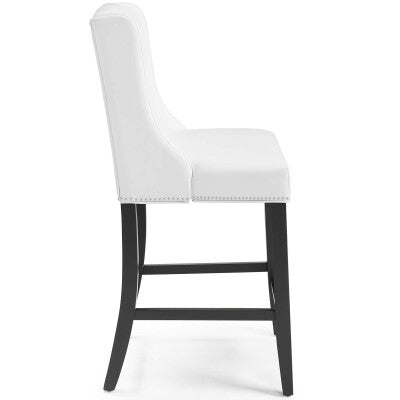 Baron Faux Leather Counter Stool White by Modway