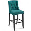 Baronet Tufted Button Faux Leather Bar Stool by Modway