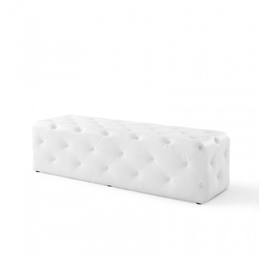 Anthem 60" Tufted Button Entryway Faux Leather Bench By Modway