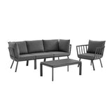 Riverside 5 Piece Outdoor Patio Aluminum Set by Modway