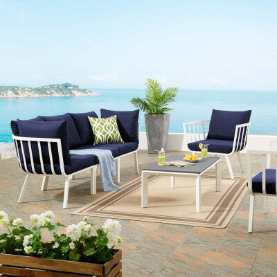 Riverside 5 Piece Outdoor Patio Aluminum Set by Modway