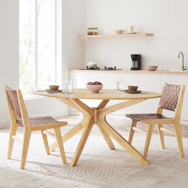 Crossroads 63" Oval Wood Dining Table By Modway