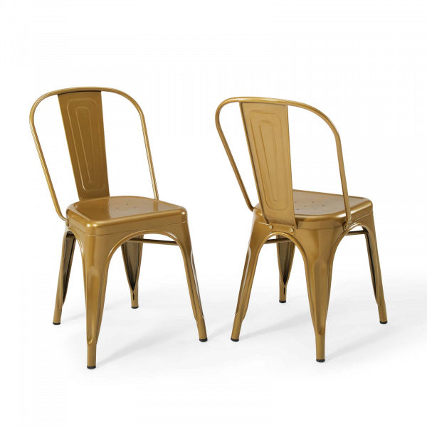 Promenade Bistro Dining Side Chair (Set of 2) Silver by Modway