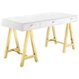 Jettison Office Desk Gold White by Modway