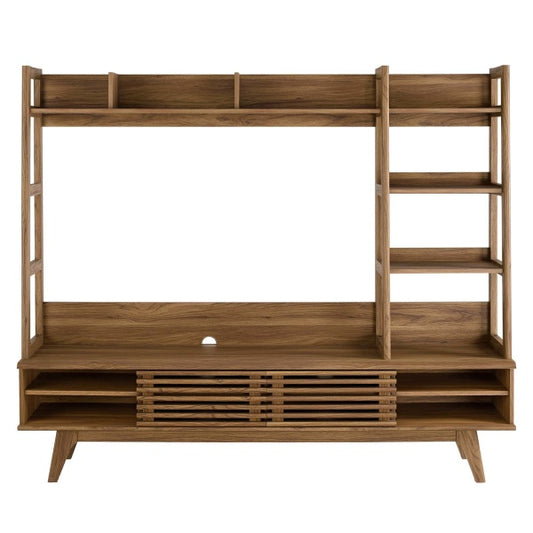 Render TV Stand Entertainment Center Walnut by Modway