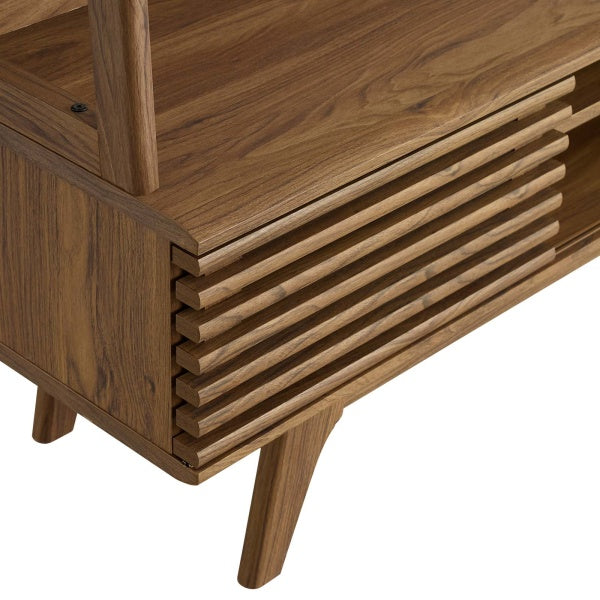 Render TV Stand Entertainment Center Walnut by Modway