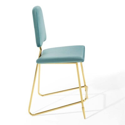 Ponder Performance Velvet Counter Stool | Polyester by Modway