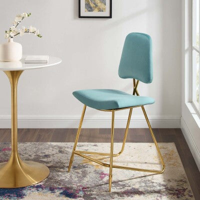 Ponder Performance Velvet Counter Stool | Polyester by Modway