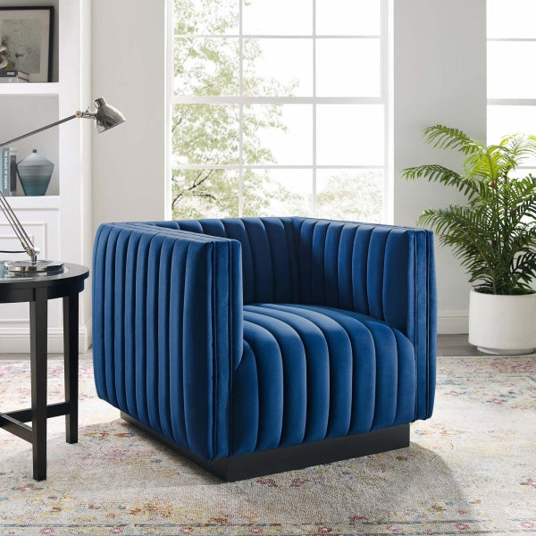 Conjure Channel Tufted Performance Velvet Accent Armchair by Modway
