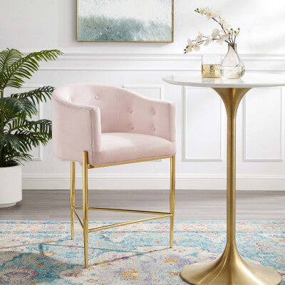Savour Tufted Performance Velvet Counter Stool by Modway
