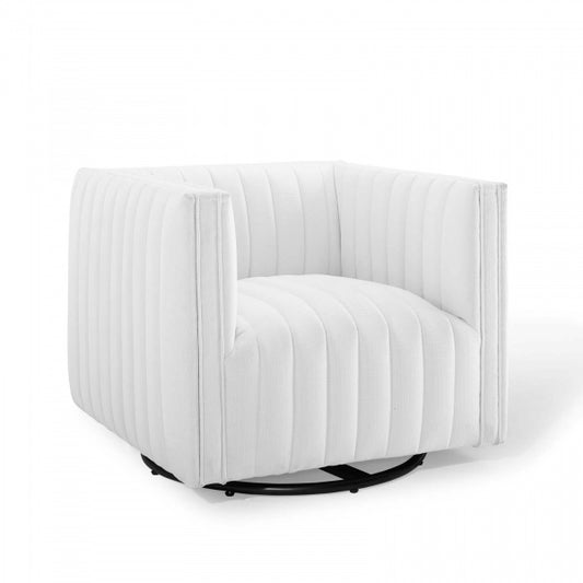 Conjure Tufted Swivel Upholstered Armchair | Polyester by Modway