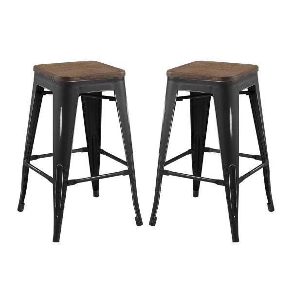Promenade Counter Stool Set of 2 White by Modway
