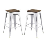 Promenade Counter Stool Set of 2 White by Modway