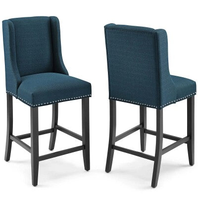Baron Counter Stool Upholstered Fabric Set of 2 by Modway