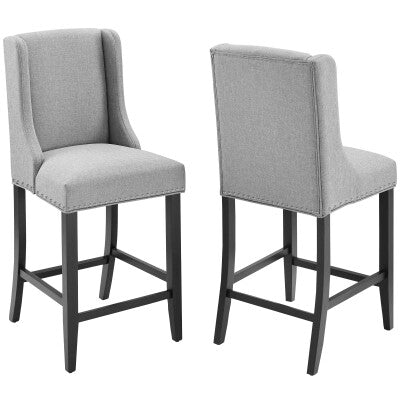 Baron Counter Stool Upholstered Fabric Set of 2 by Modway