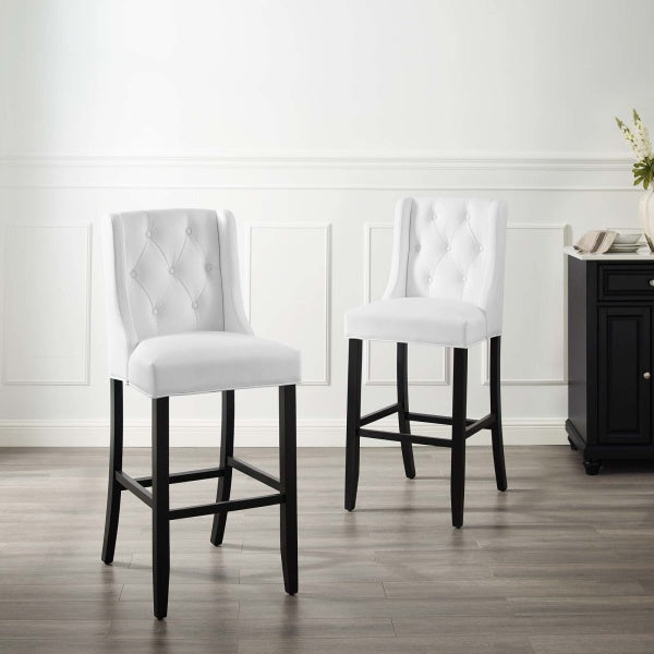 Baronet Bar Stool Faux Leather Set of 2 by Modway